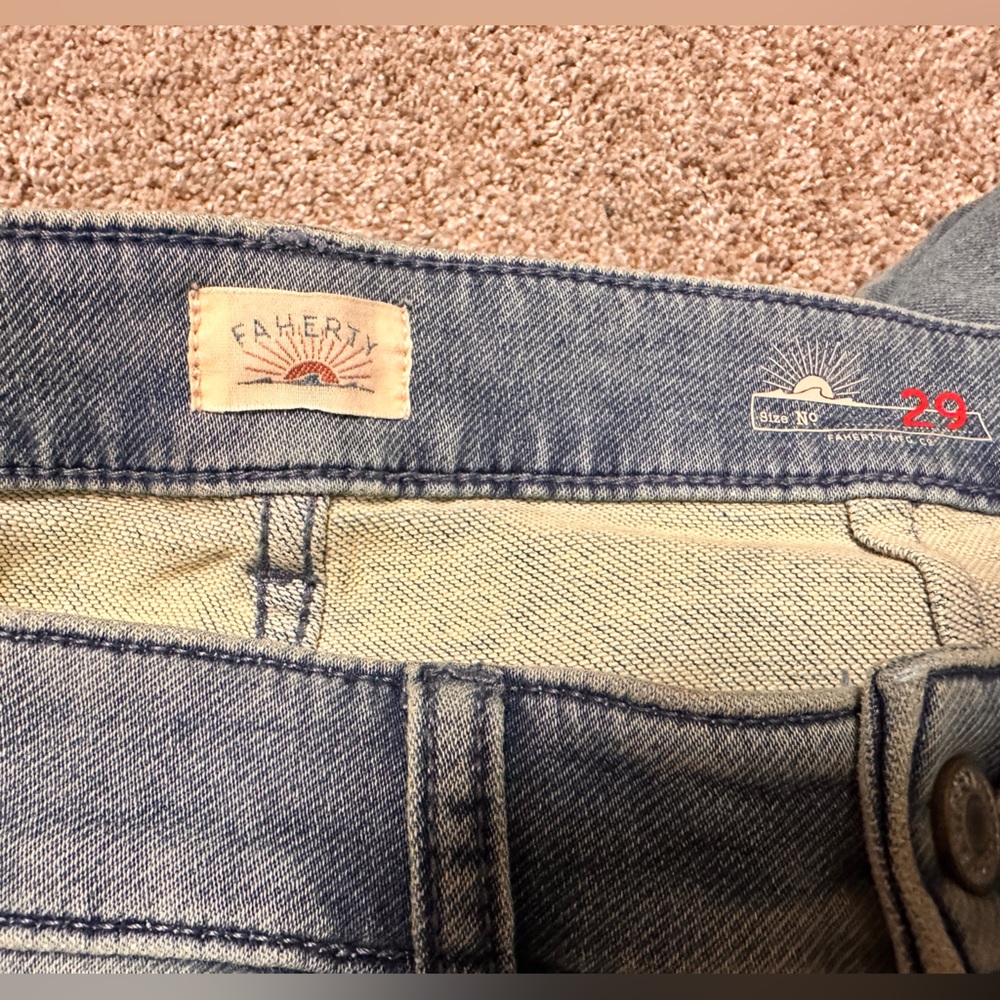 NWOT Faherty stretch terry patch pocket pant - Ea… - image 6